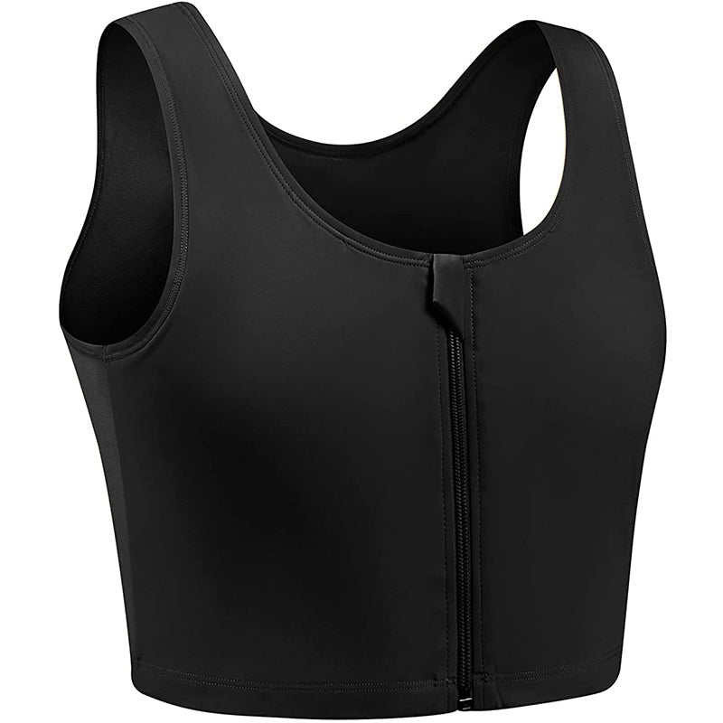 Transgender FTM Zip Up Breathable Half Chest Binder – Chest-Binder